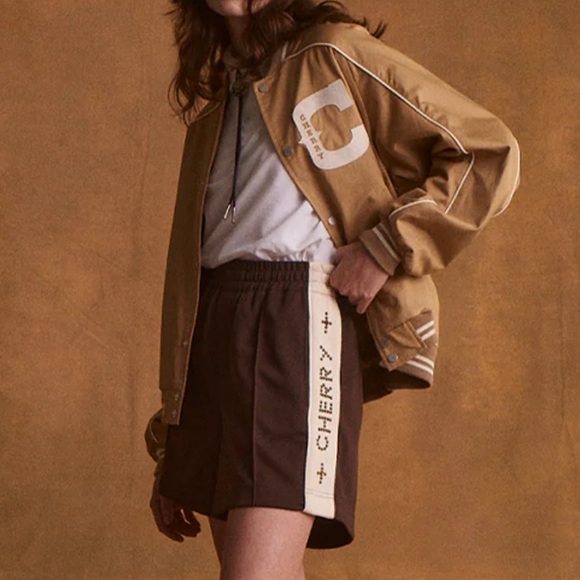 CHERRY LA Western Teddy Jacket Bomber in Camel Size S - Picture 1 of 14